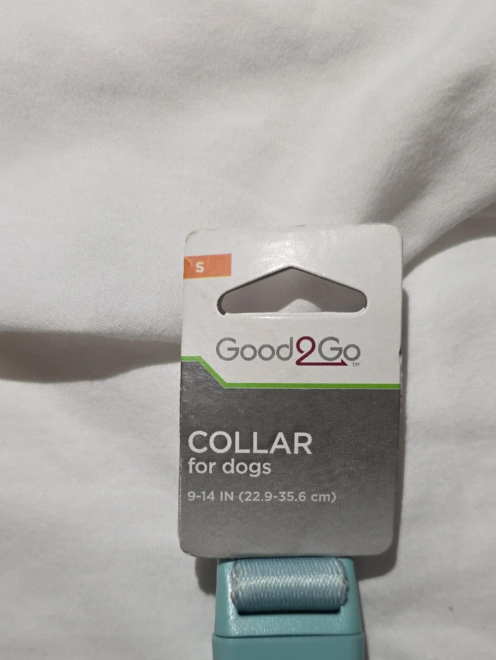 Good2Go Aqua Adjustable Dog Collar with Metal D-Ring Size Small 9-14 Inch